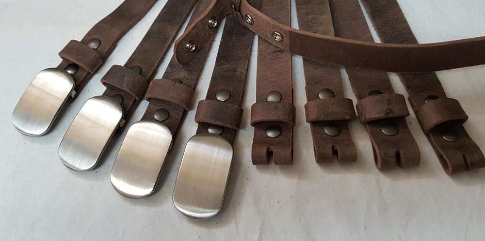 Belt & Buckle Set Groomsmen Gift Personalized Wedding Accessories Keepsake Stainless Steel Belt Buckle with Leather 1.5" Wide Belt
