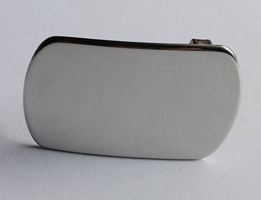 Dress Belt Buckle, High Polished Stainless Steel, Mirror Polished Stainless Steel Buckle fits 1/4" Belt, Boyfriend Gift, HYPOALLERGENIC