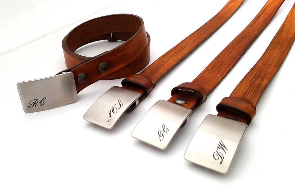 Belt and Buckle, Groom & Groomsmen's Gift, Monogrammed Buckle and 1.25" Belt, Personalized Gifts, Groomsmen Gift, Keepsake, Boyfriend Gift