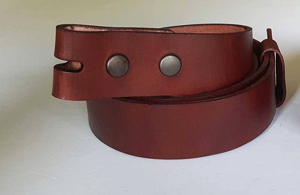 Hand Dyed Bordeaux or Cherry Belt Quality Leather Belt w/snaps Interchangeable Unisex Custom Cut Jean Belt or Suit Belt Cut to your Size