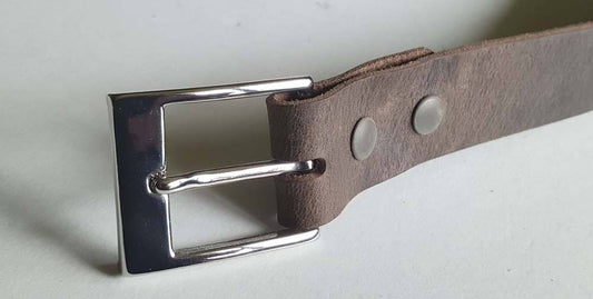 1-1/4" Fawn Brown Leather Belt w/ Snaps & Buckle for Suits 1.25" wide Belt for Suit Custom Cut Belt for Your Waist Choose from 5 Colours