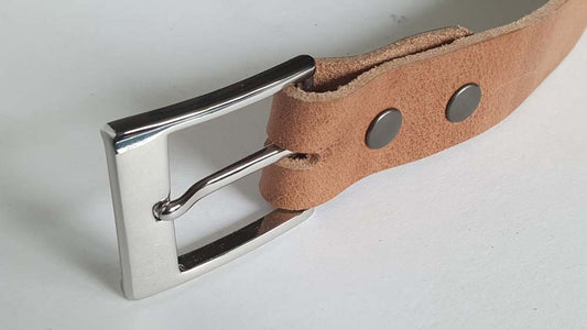 Leather Belt & Simple Buckle with Snaps Every day Belt and Buckle Work Wear Gear Belt for Suits Gifts for Guy Gift for Gal Daily Wear