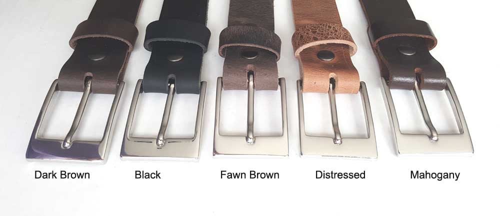 Suit Belt & Buckle Belt with Snaps and Simple Buckle Leather Belt Keeper Included Grooms Groomsmen's 1-1/4" wide for Guys or Gals