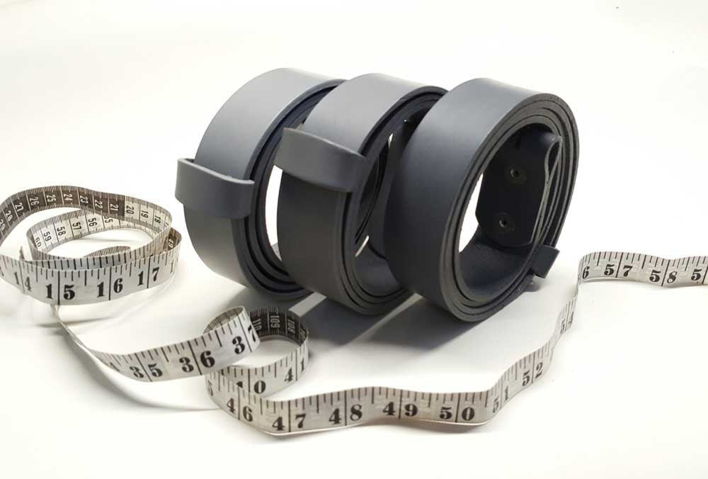 Dark Grey Belt, Light Grey Belt, Medium Grey Belt, 1-1/4" or 1-1/2" Hand Dyed Gray Leather Belt, INTERCHANGEABLE Belt w/ Snaps, Custom Cut