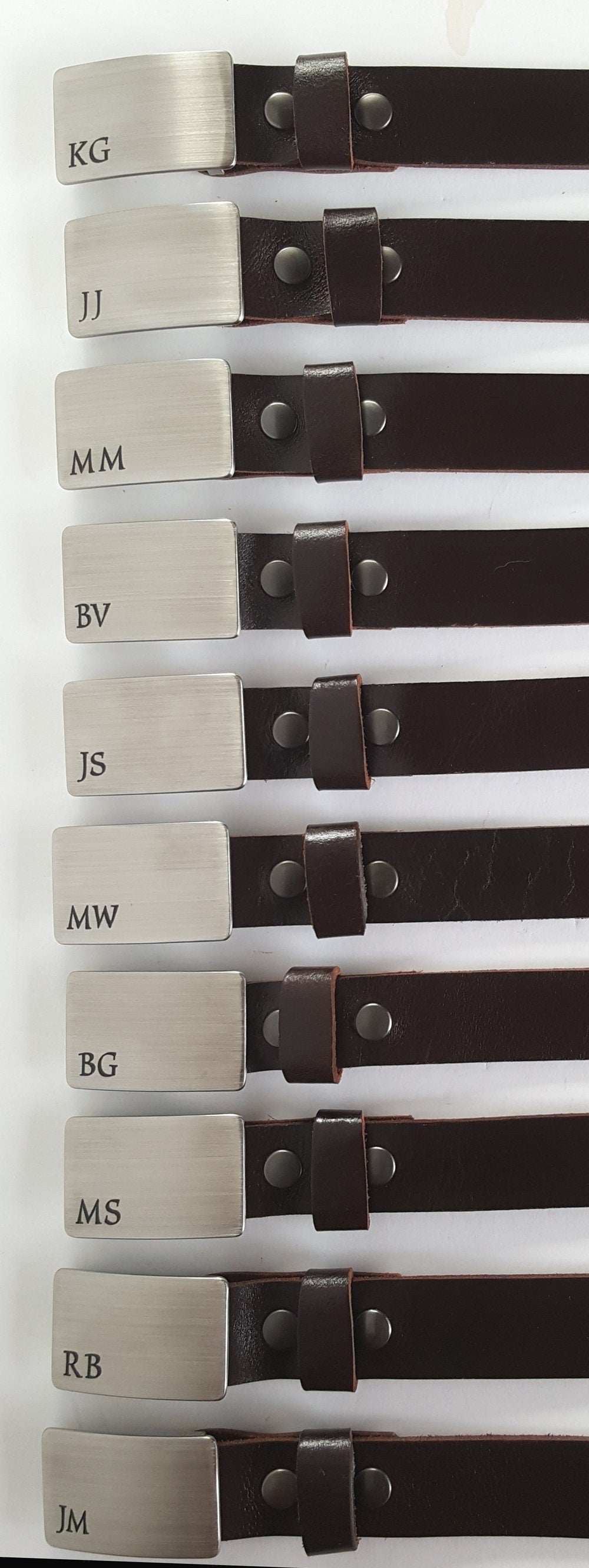 Personalized Buckle & 1-1/2" Leather Belt Set, Monogrammed Gift, Buckle and Leather Belt Set, Bridal Set, Groom, Groomsmen Gift, Keepsakes