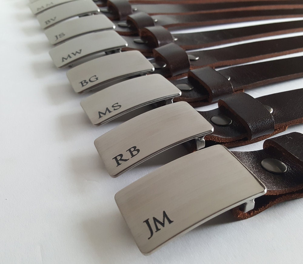 Personalized Buckle & 1-1/2" Leather Belt Set, Monogrammed Gift, Buckle and Leather Belt Set, Bridal Set, Groom, Groomsmen Gift, Keepsakes