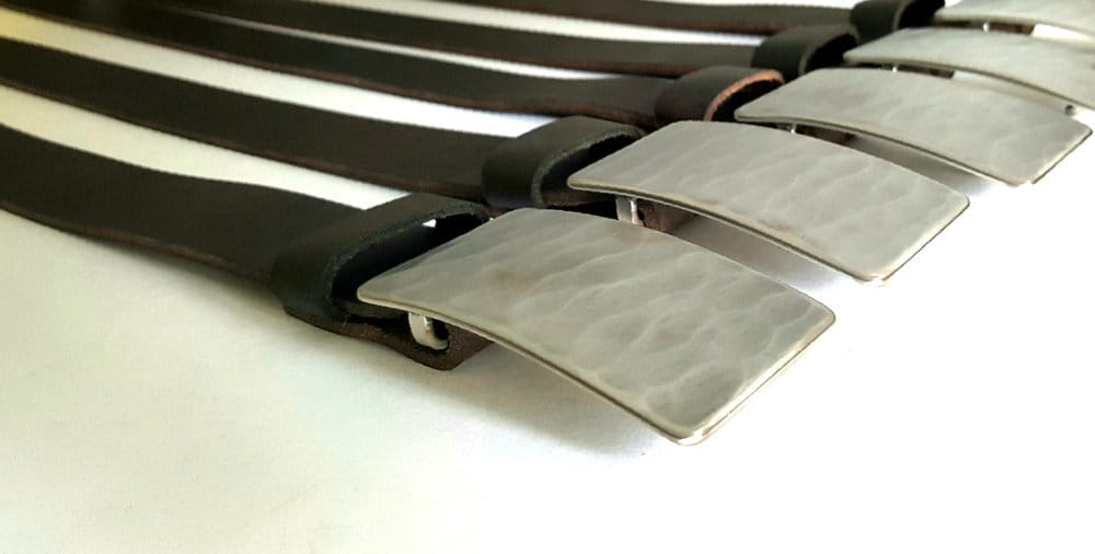 Groomsmen's Gift, Wedding Belt and Buckle Set, Wedding Keepsake, Brushed Stainless Buckle w/ 1-1/4" Leather Snap Suit Belt, Gift for Groom