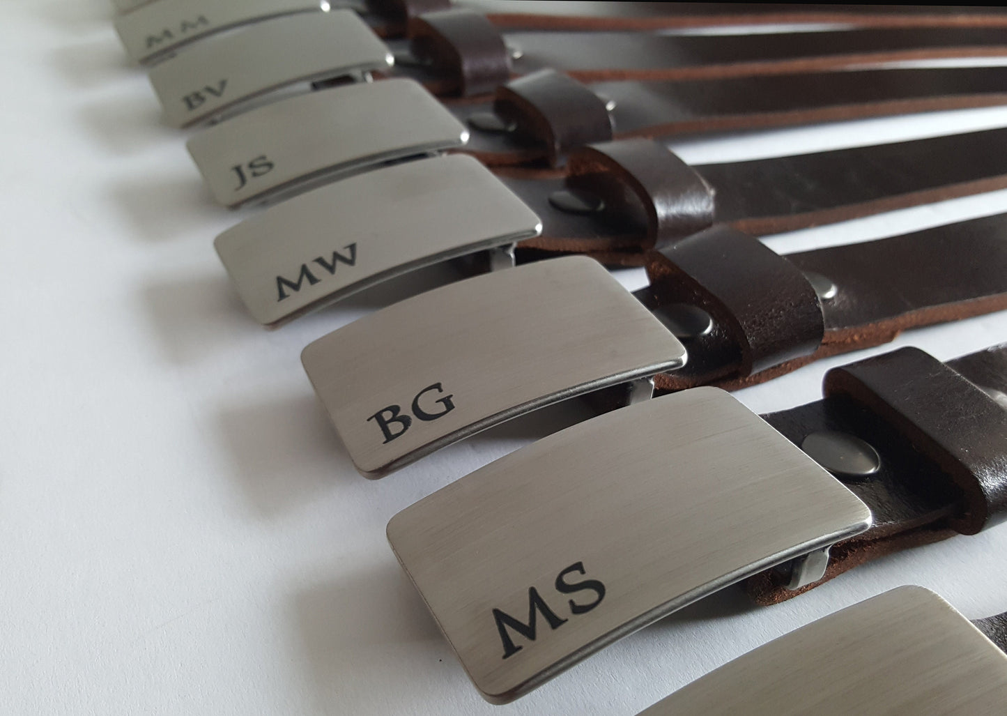 Personalized Buckle & 1-1/2" Leather Belt Set, Monogrammed Gift, Buckle and Leather Belt Set, Bridal Set, Groom, Groomsmen Gift, Keepsakes