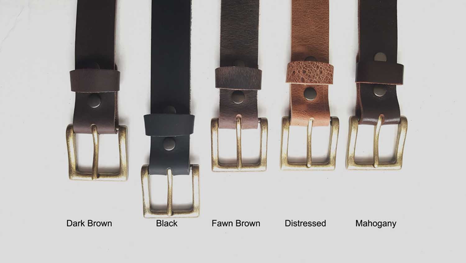 Black Leather Snap Belt & Gold Buckle ~ Custom Cut ~ Grooms and Groomsmen's Gifts 1-1/2" wide Belt for Jeans or 1-1/4" wide Belt for Suits