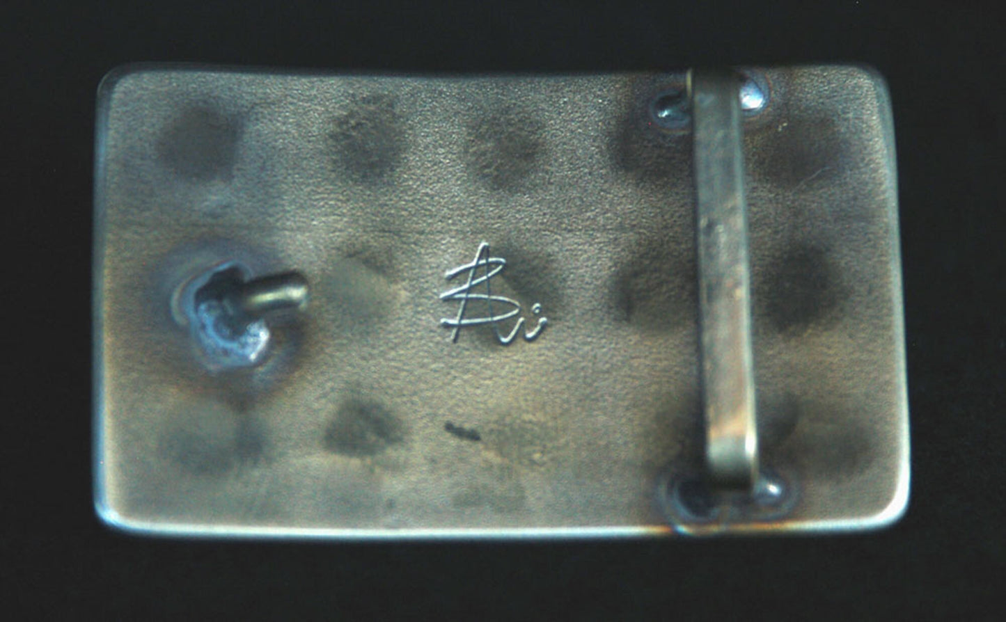 Belt Buckle Polka Dot Stainless Steel & Bronze Made in Canada 1.5" Belt for Jean Anniversary Gift Bronze Anniversary Gift