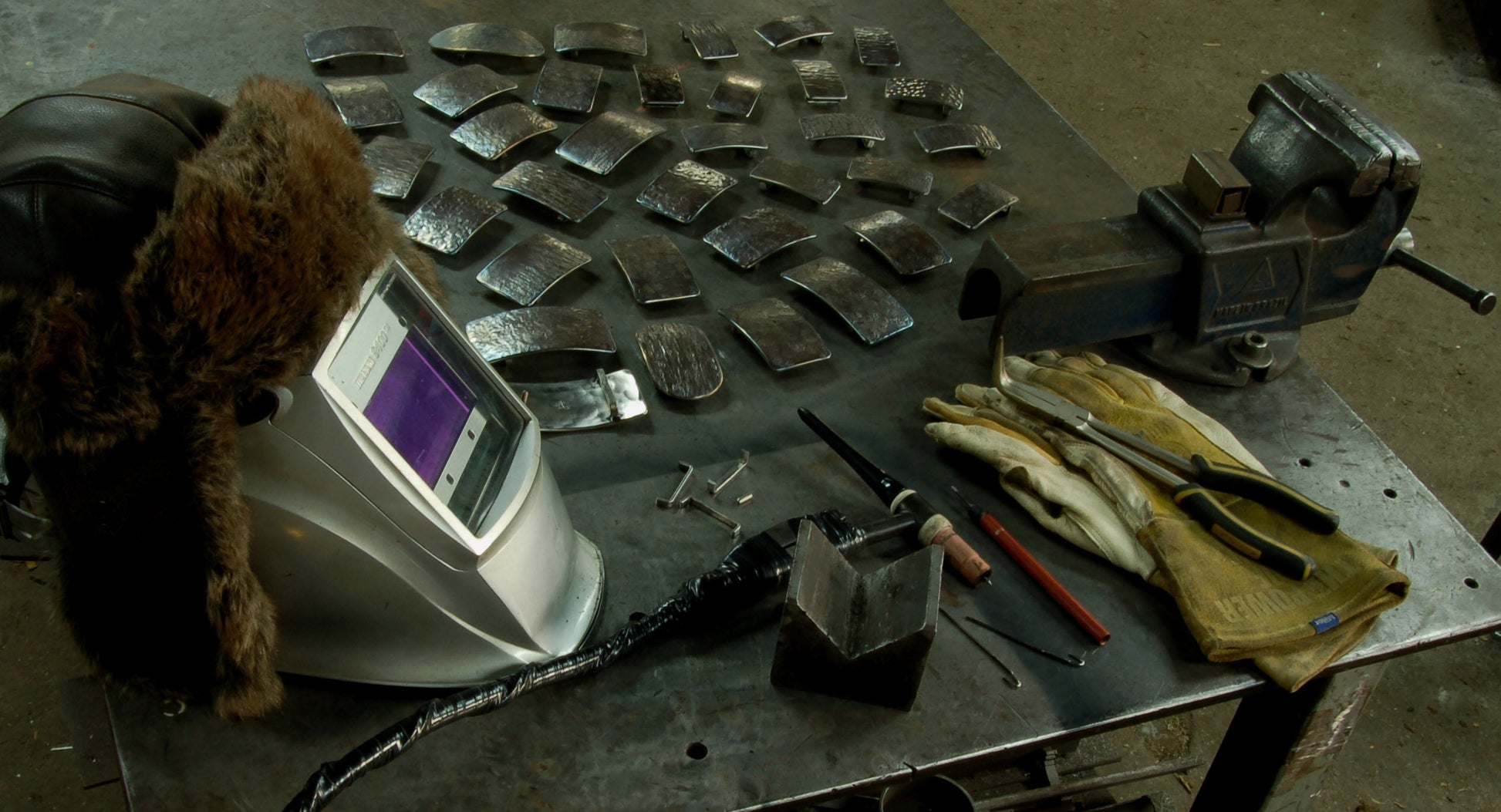 Silver Western Oval Belt Buckle Hand Forged Accessories Stainless Steel Signed Original Cowboy Buckle w Polished Edge fits 1-1/2" Belt