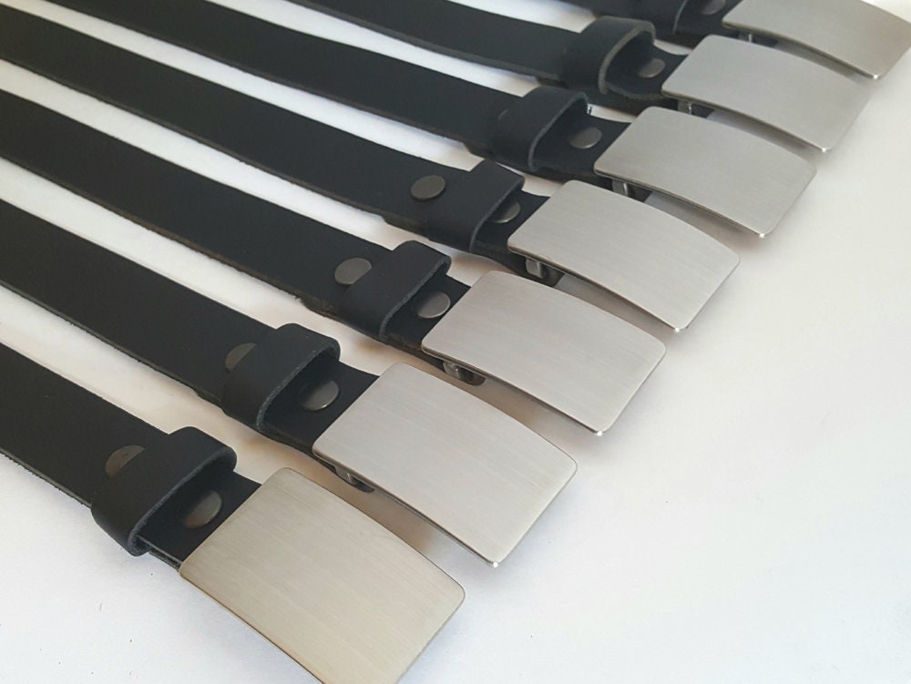 Buckle, Canadian Handmade , Groom & Groomsmen's Belt Buckle, Gifts for Guys, Silver Brushed Stainless Buckle for Leather Snap Belt for Jean