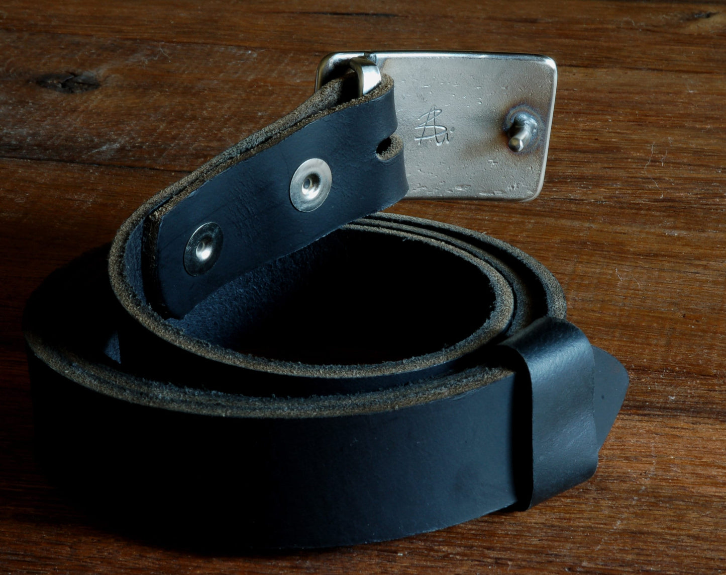 Belt & Buckle SET, Authentic Canadian Wood Grain, Bronze, Blue, Silver Suit Belt Buckle, Hand Forged Stainless Steel For 1.25" Belt For Suit