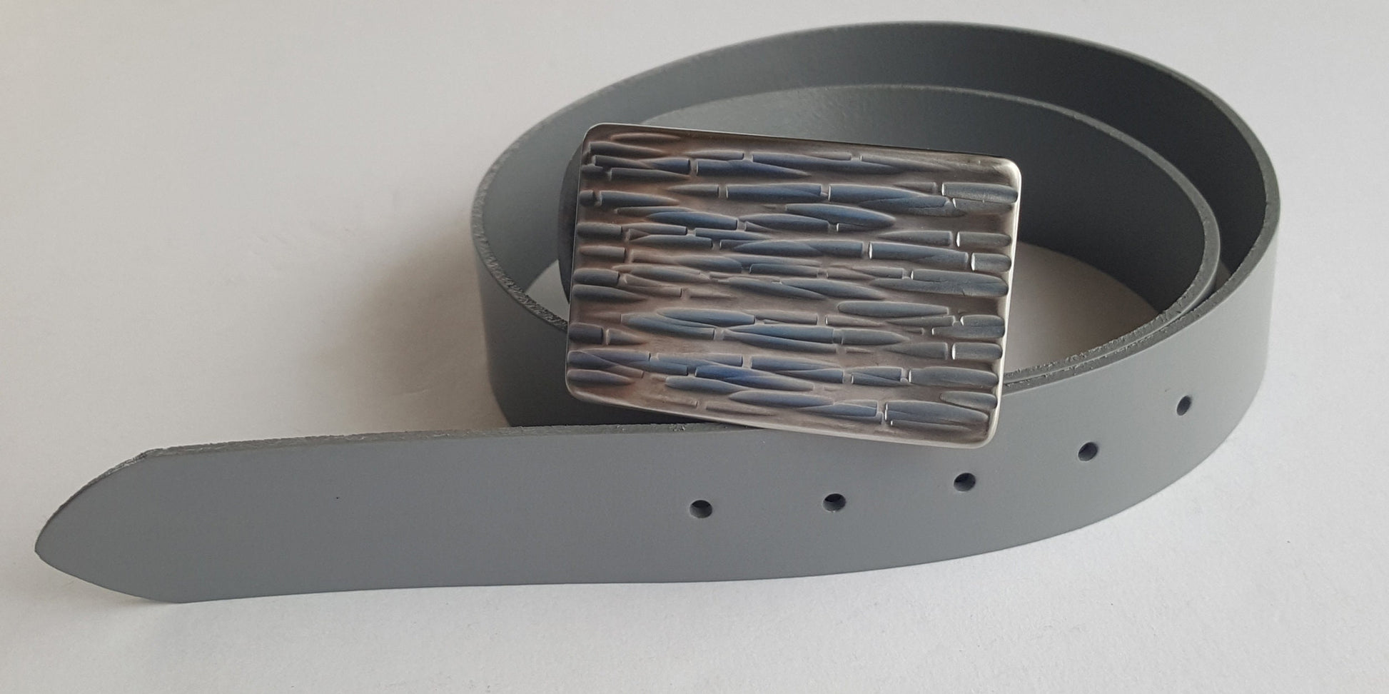 Hand Dyed Light Grey Belt, Grey Belt or Charcoal Belt 1-1/4" wide or 1-1/2" Gray, Leather Belt w/ Snaps, Custom Cut for Suits or Jeans