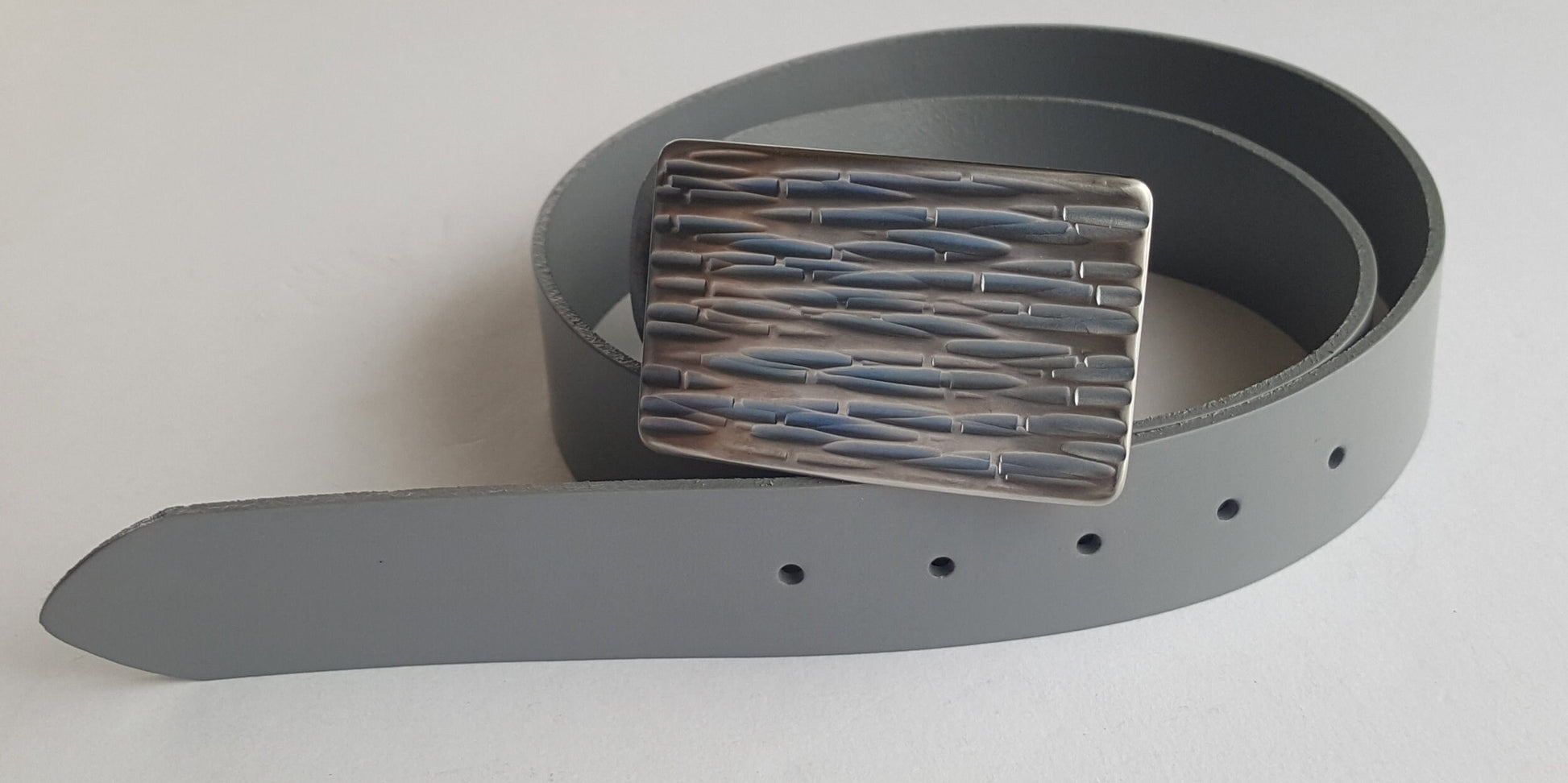 Hand Dyed Light Grey Belt Grey Belt or Charcoal Belt 1-1/4" wide or 1-1/2" Gray Leather Belt with Snaps ~ Custom Cut for Suits or Jeans