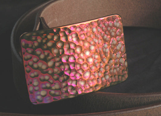 Belt Buckle Pink Ladies Buckle Stainless Steel Unisex Hand Forged Golf Ball Textured Buckle fits 1-1/2" Belt Great Golfer's Gift