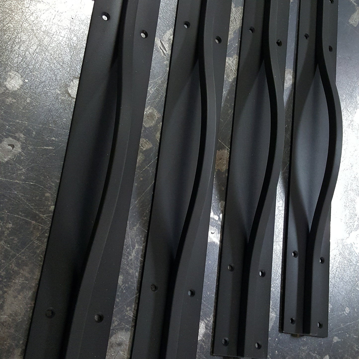 Barn Door Pull Black Hand Forged Metal Hardware Custom Steel Door Handle 15" X 3" Pre Drilled for Mounting Canadian Made Hardware Pulls
