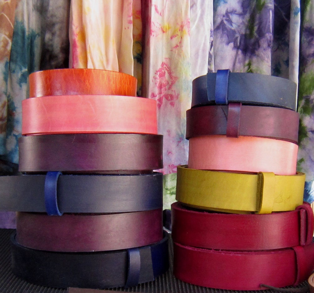 Belt for Women No Buckle Belt Guitar Player Belt Buckle Less Belt Coat Belt Custom Cut Leather Belt Variety of Colours Made in Canada