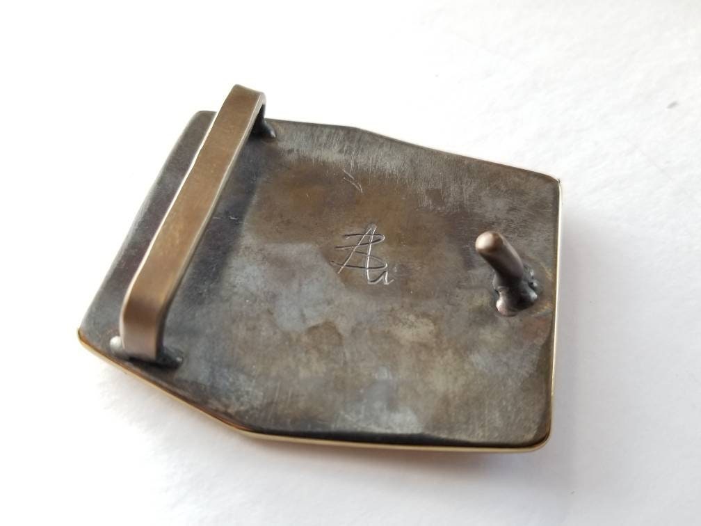 Hexagon Buckle & Belt, Unisex Buckle and Leather Belt, Hypoallergenic Buckle, Stainless Steel, Canadian Buckle and Leather Belt for Jeans