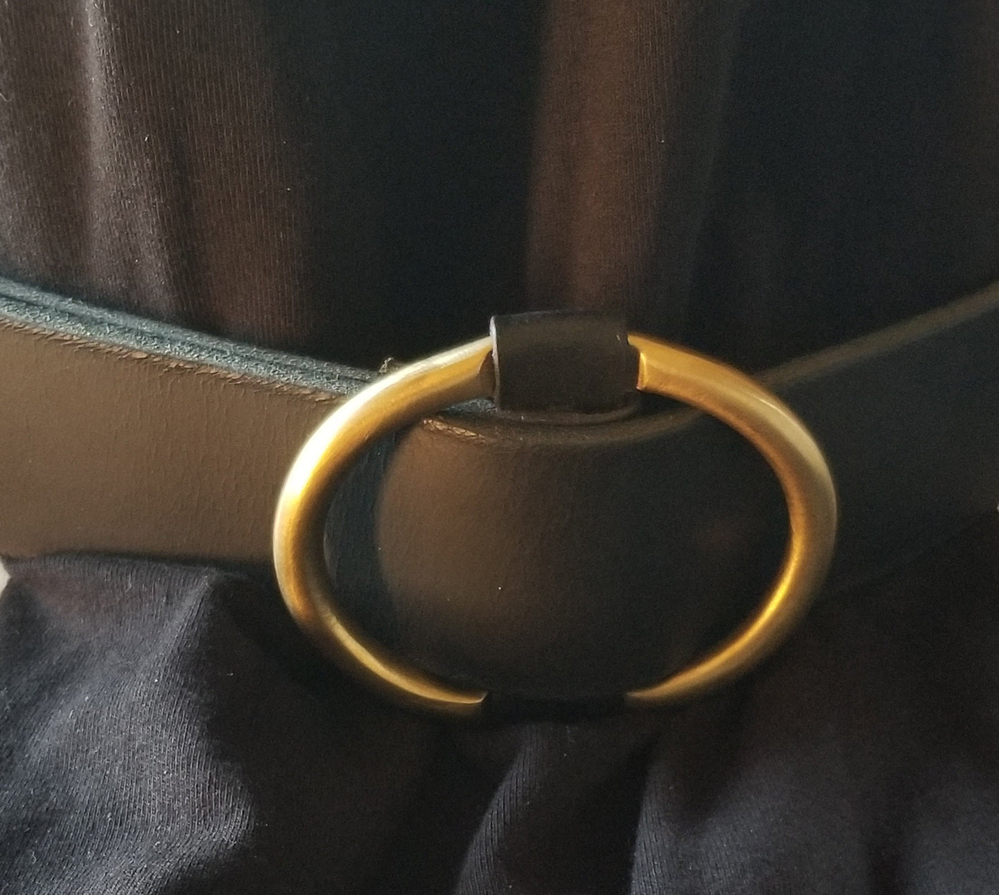 Round Friction Fit Belt Buckle, Mother's Day Gift, Dress Belt & Buckle, No Hole Belt, Gold or Silver Buckle, Poncho/Coat Belt and Buckle