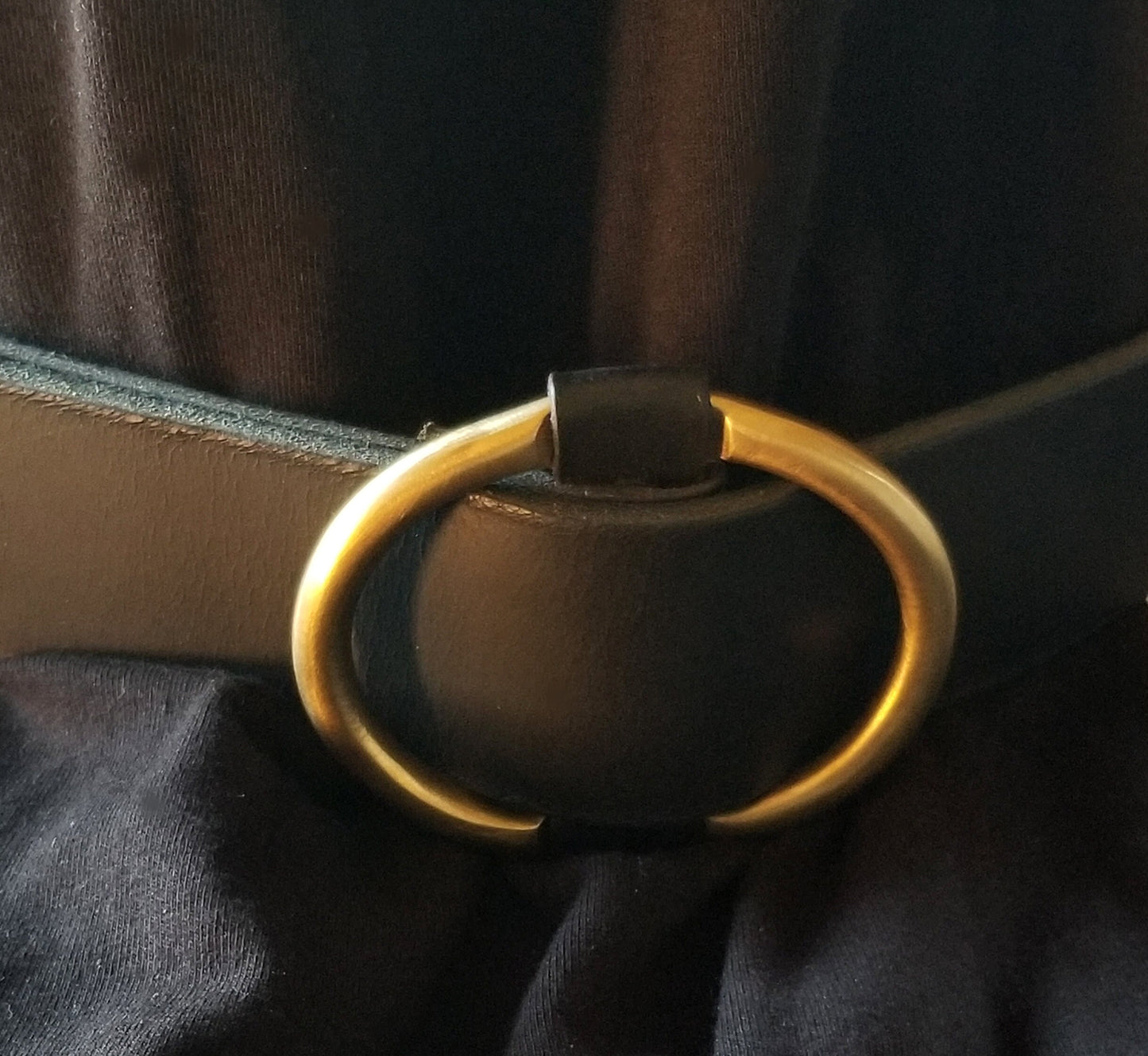 Round Friction Fit Belt Buckle, Mother's Day Gift, Dress Belt & Buckle, No Hole Belt, Gold or Silver Buckle, Poncho/Coat Belt and Buckle