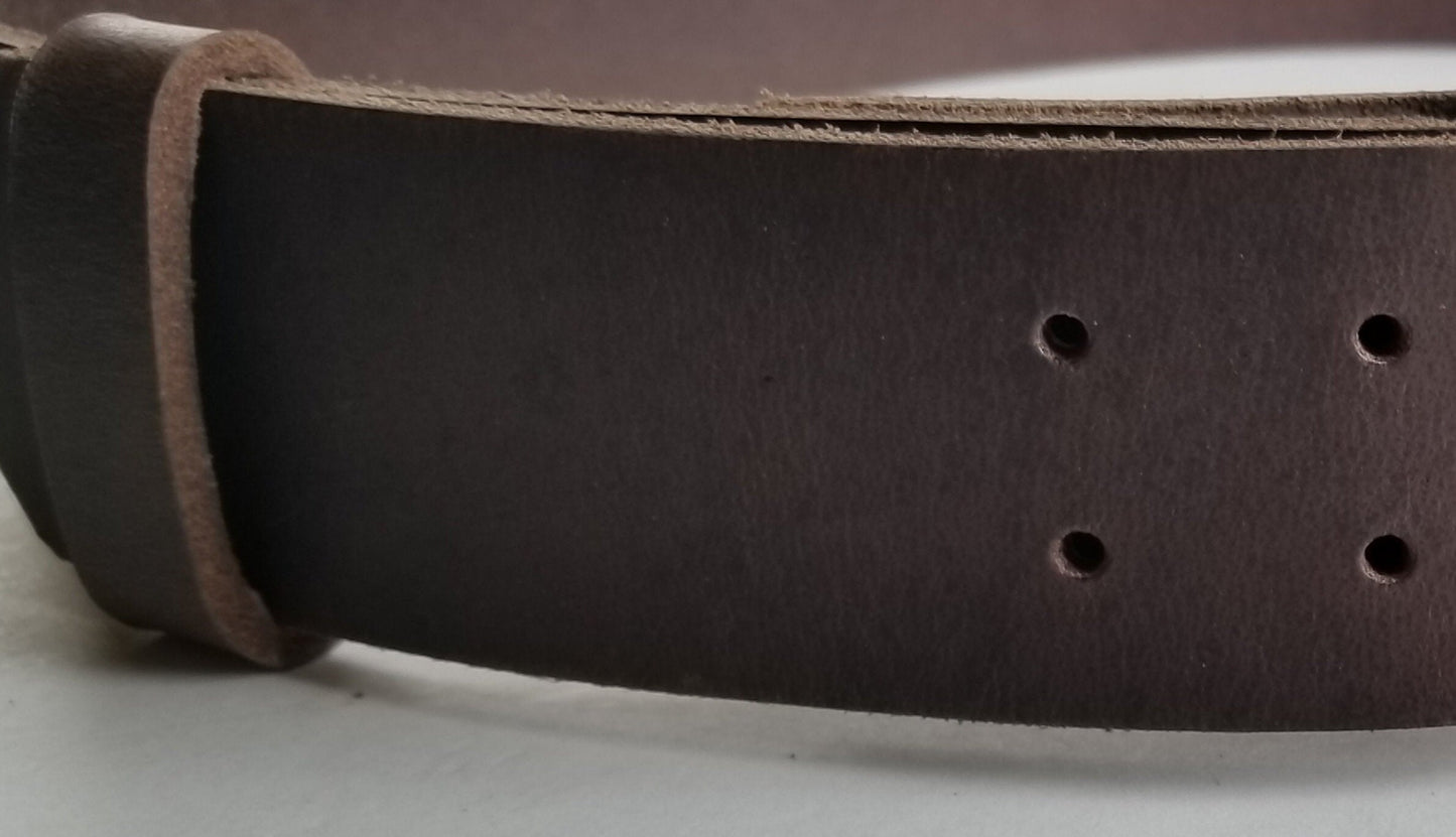 1-3/4" Leather Snap Belt with Two Rows of Holes, Custom Cut Leather Belt with Snaps, Practical Gift, Men's Belt, Women's Belt, Custom Cut