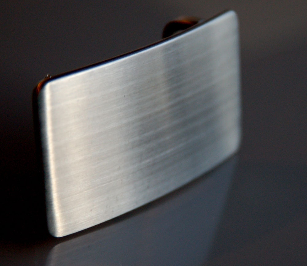 Suit Belt Buckle Satin Brushed Stainless Hypoallergenic Canadian Classic Silver Stainless Steel Suit Buckle fits 1-1/4" Leather Belt