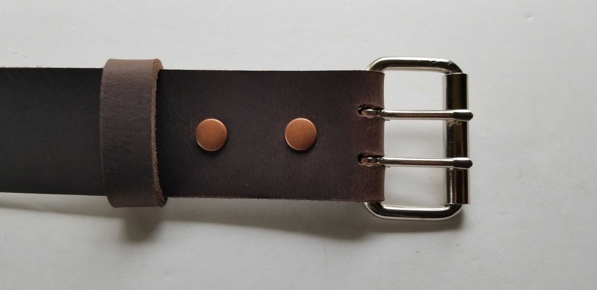 2 INCH Leather Belt & Buckle for Jeans, Workwear, Motorcycle Gear, Two Rows of Holes, INTERCHANGEABLE Belt with Snaps, 2" Leather Belts,