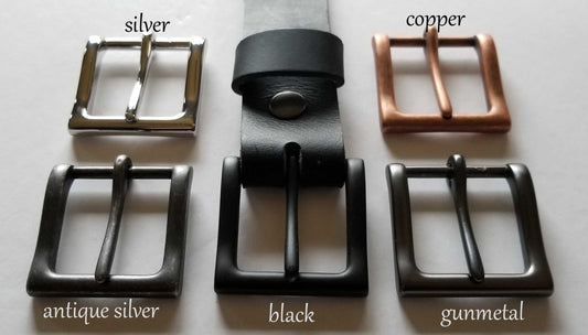 Simple Buckle Variety of Colors Available Buckle for 1-1/2" Wide Leather Belt w/Snap, Belt for Jeans, Father's Day Gift, Mother's Day Gift