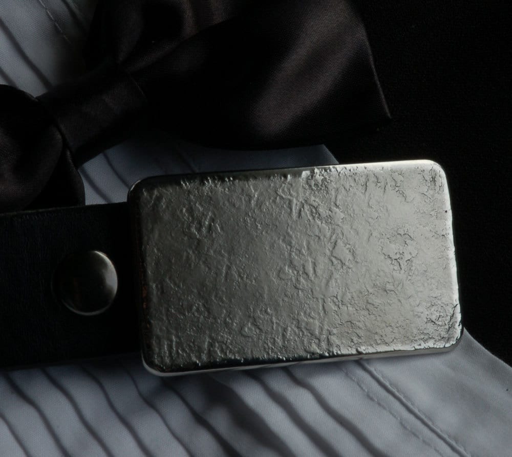 Belt Buckle Gentlemen's Stainless Steel Gift Classic Mens Suit Buckle Hypoallergenic Unisex Accessory Signed Original For 1.25" Leather Belt