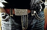 Belt Buckle for Blue Jeans, Silver Buckle, Hand Forged Stainless Steel Buckle Fits 1-1/2" Leather Belt with Snaps, Your Belt Color Choice