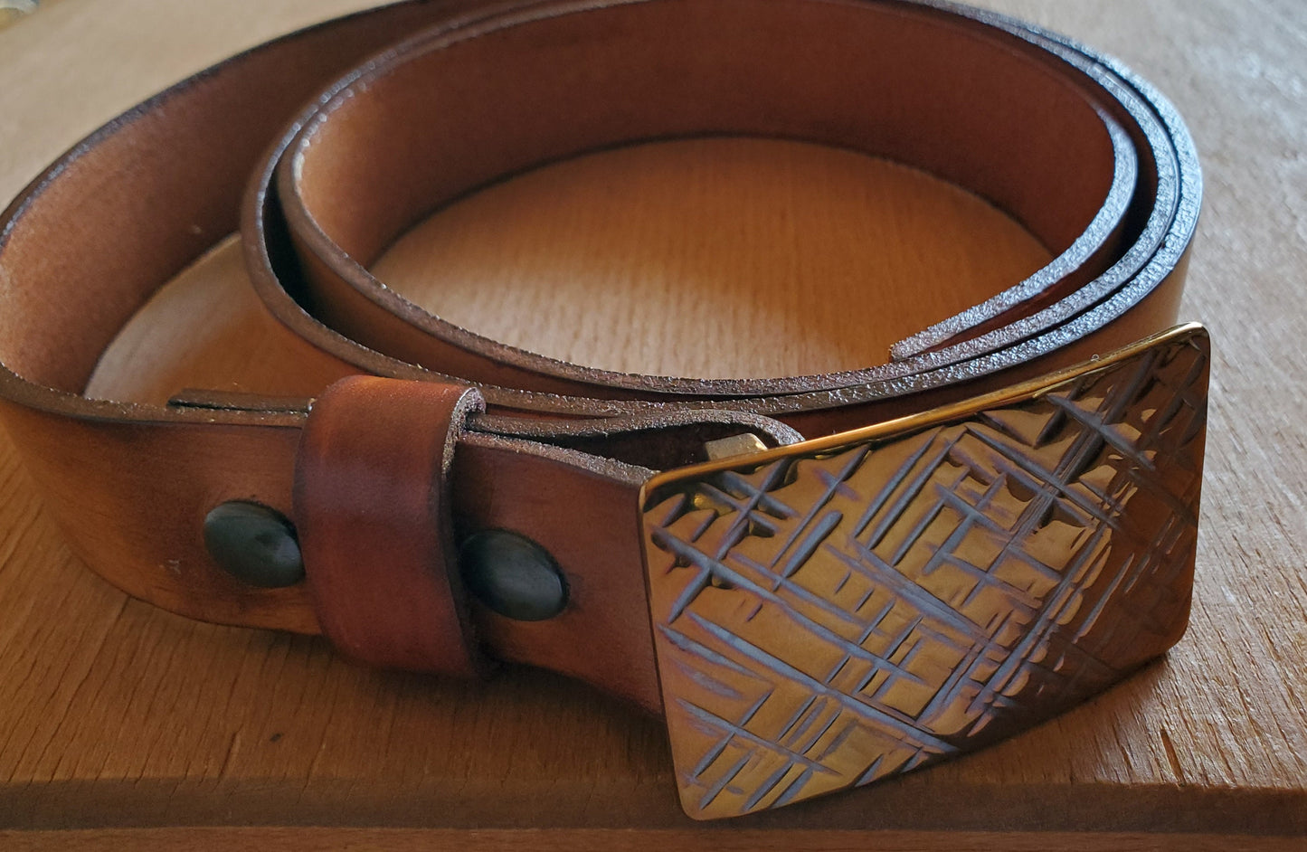 Belt and Buckle, Chiseled Belt & Buckle Set, Street Gear, Hypoallergenic Unisex Stainless Steel Buckle and Custom Cut Suit Belt for 1-1/4"