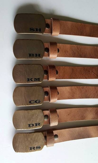 Belt & Buckle Set Personalized Monogrammed for Weddings Jeans Casual Pant Customized Gift Rustic Weddings Personalized Accessories