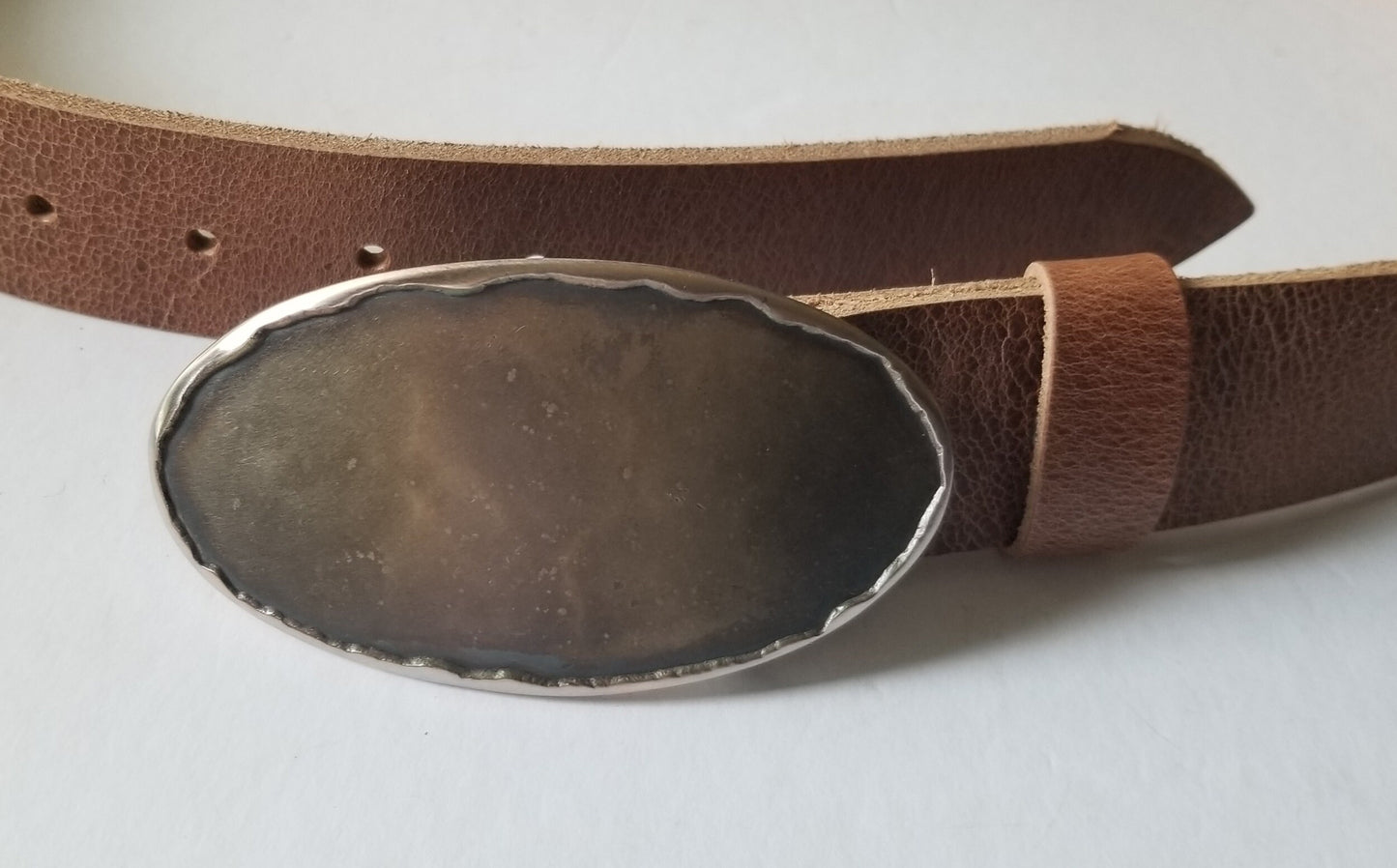 Belt Buckle Canadian Bronze Oval Buckle Texas Rodeo Buckle Calgary Stampede Buckle Hand Forged Stainless Steel Unisex Buckle fits 1.75" Belt