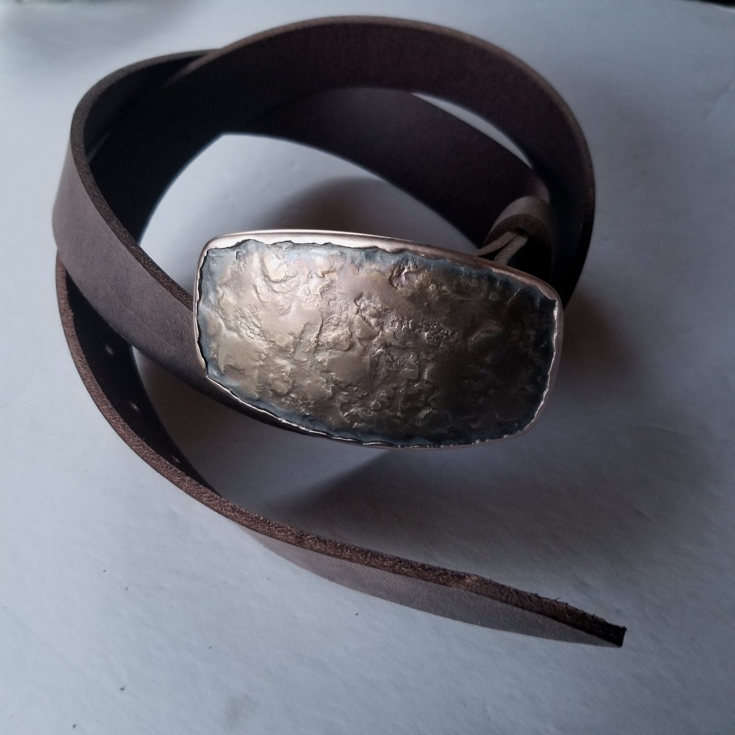 Bronze Buckle for 2" Belt Unisex Anniversary Gift Canadian Gift Blacksmith Hand Forged Belt Buckle His or Her Bronze Jean Buckle & Gift Bag