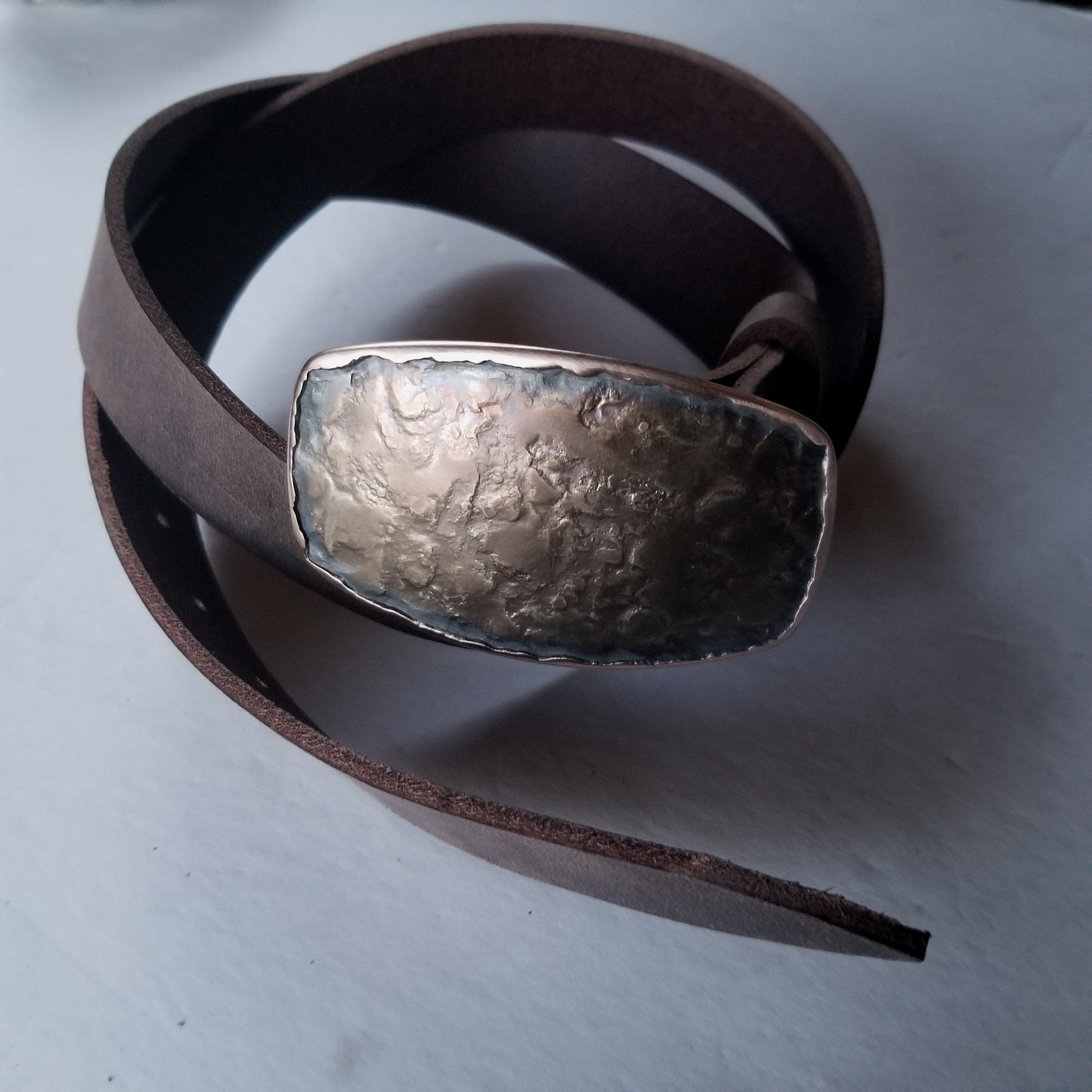 Bronze Buckle for 2" Belt Unisex Anniversary Gift Canadian Gift Blacksmith Hand Forged Belt Buckle His or Her Bronze Jean Buckle & Gift Bag