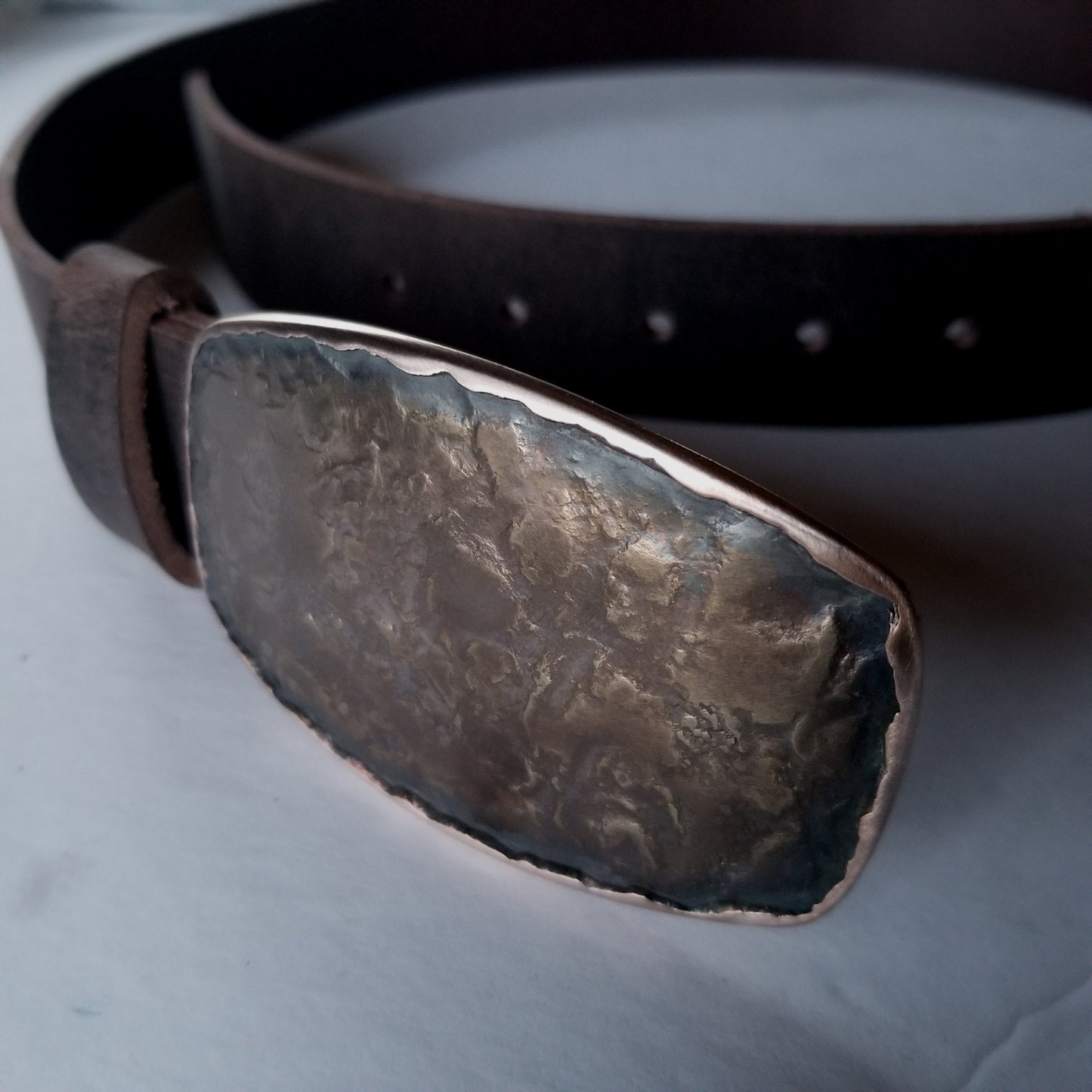 Bronze Buckle for 2" Belt Unisex Anniversary Gift Canadian Gift Blacksmith Hand Forged Belt Buckle His or Her Bronze Jean Buckle & Gift Bag