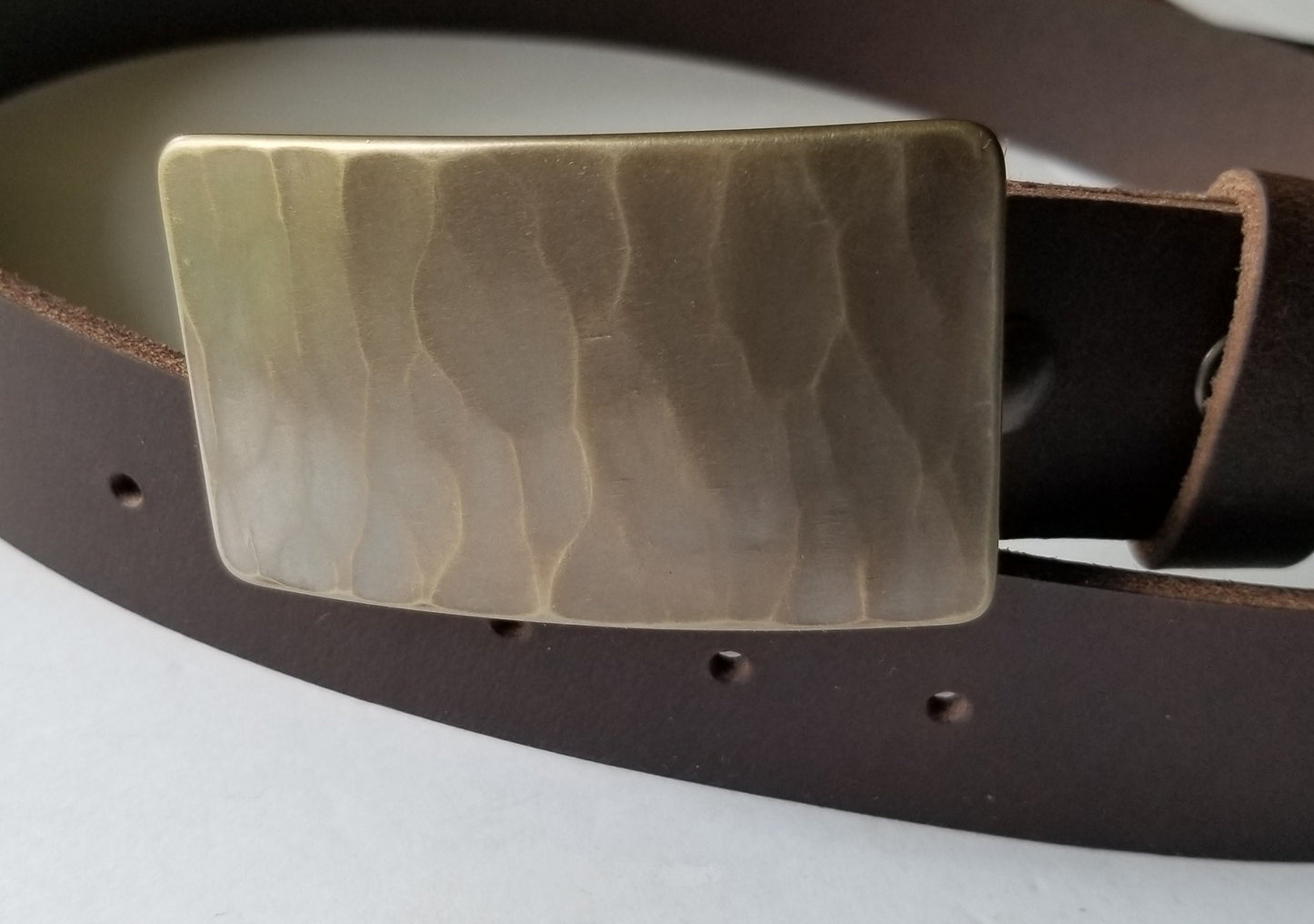 Silver Wood Grain Blue Jean Buckle, Men's Hypoallergenic Belt Buckle, Signed Original Stainless Steel Hand Forged Buckle for 1.5" Jean Belt