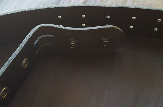 Leather Belt with Snaps Two Rows of Holes Interchangeable Belt for Jeans, Unisex Belt, Custom Cut Leather Belt, Choose from 5 Belt Colours