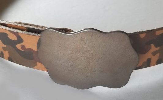 CAMO Belt Set Camouflage Belt & Buckle Hunting Gear Unisex Leather Belt and Buckle Custom Camo Set Unisex Hunting Belt and Buckle Set