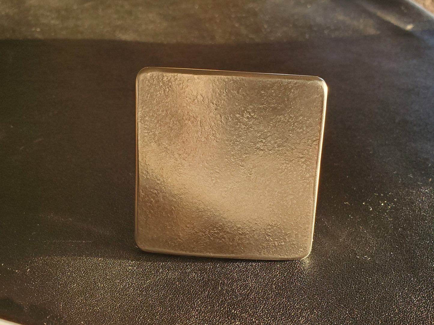 Belt & Buckle Set For Jeans, Square Bronze Wood Grain Belt Buckle, Your Belt Colour Choice, Unisex Gifts, Forged Stainless and 1.5" Belt