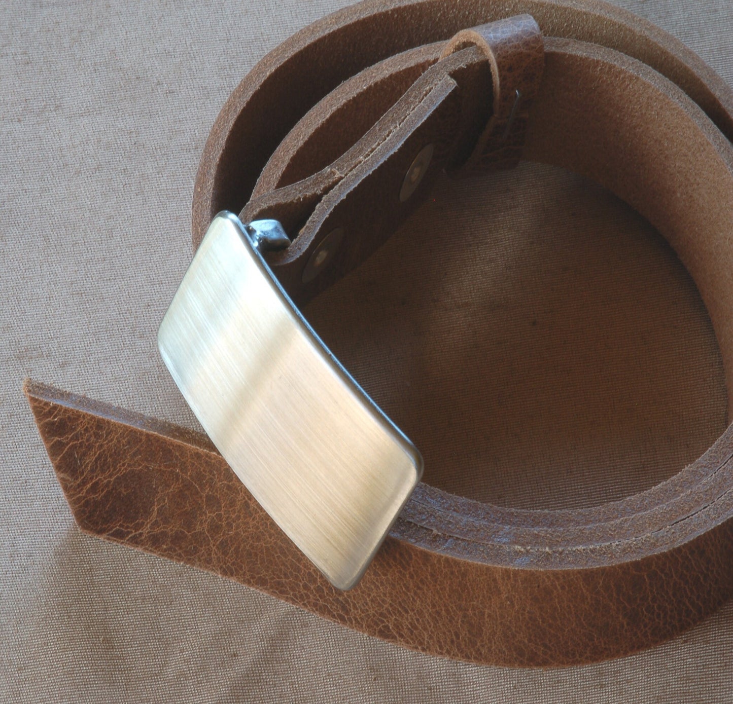 Men's Belt & Buckle, Brushed Stainless Buckle w/ Leather Belt Set, Choose from Five Belt Colours, Groomsmen's Accessories, Belt and Buckle