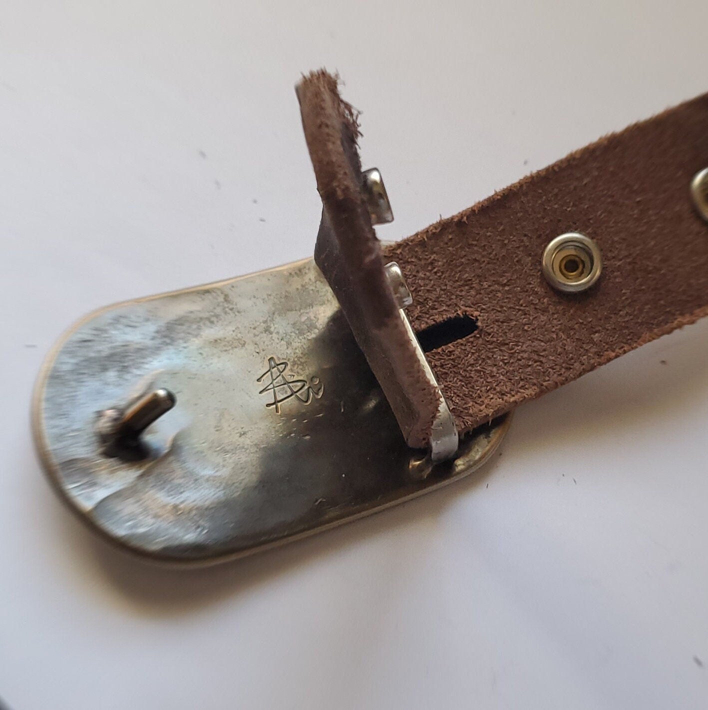 Accessories for Full Figure, Plus Size "round edge" Belt Buckle & Leather Belt, Father's Day Gift, Stainless Steel Work Gear and 1-1/2" Belt