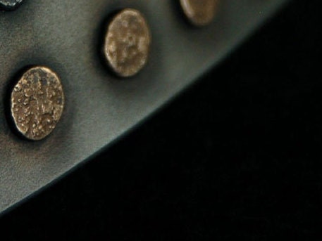 Belt Buckle Polka Dot Stainless Steel & Bronze Made in Canada 1.5" Belt for Jean Anniversary Gift Bronze Anniversary Gift