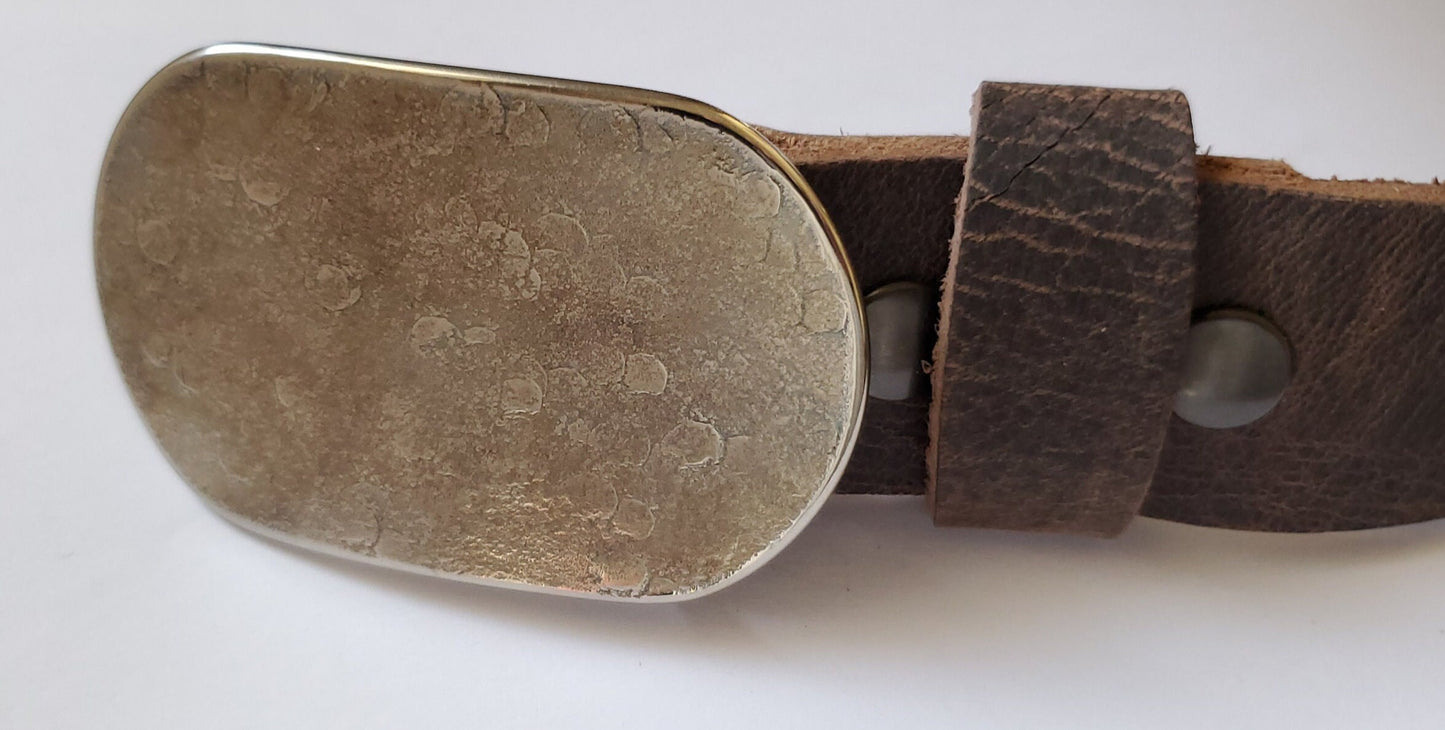 Fisherman's Buckle and Belt, Round Corner Buckle for Easy Bending, Work Gear, Unisex Gifts, Buckle and 1-1/2" Belt, Gift Bag Included