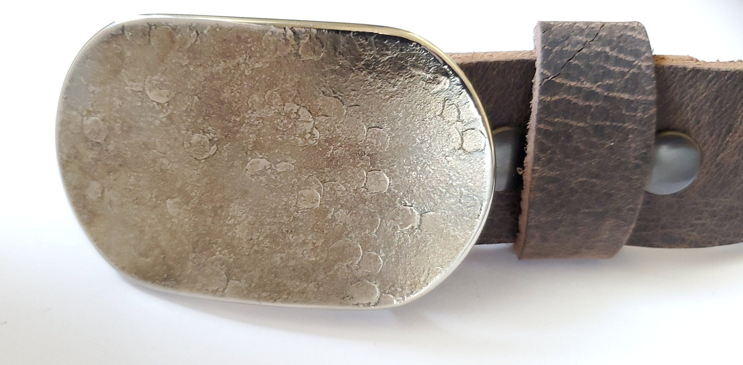 Fisherman's Buckle and Belt, Round Corner Buckle for Easy Bending, Work Gear, Unisex Gifts, Buckle and 1-1/2" Belt, Gift Bag Included
