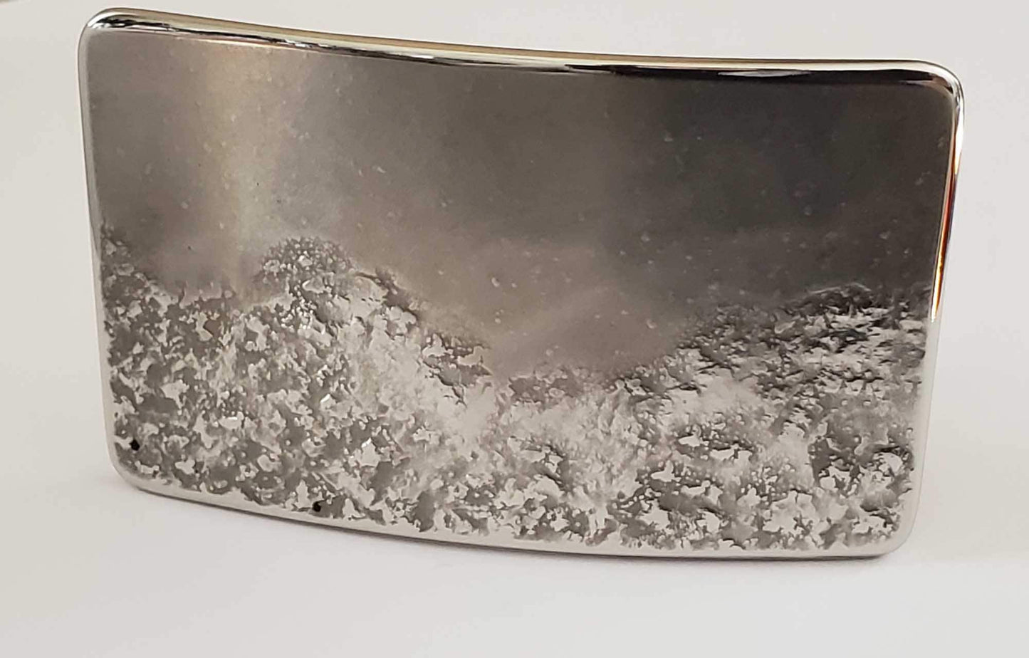 Landscape Belt Buckle for Jeans Hiker's Gift Signed Original by Aucoin Stainless Steel Gift, Hypoallergenic Buckle for Leather Snap Belt