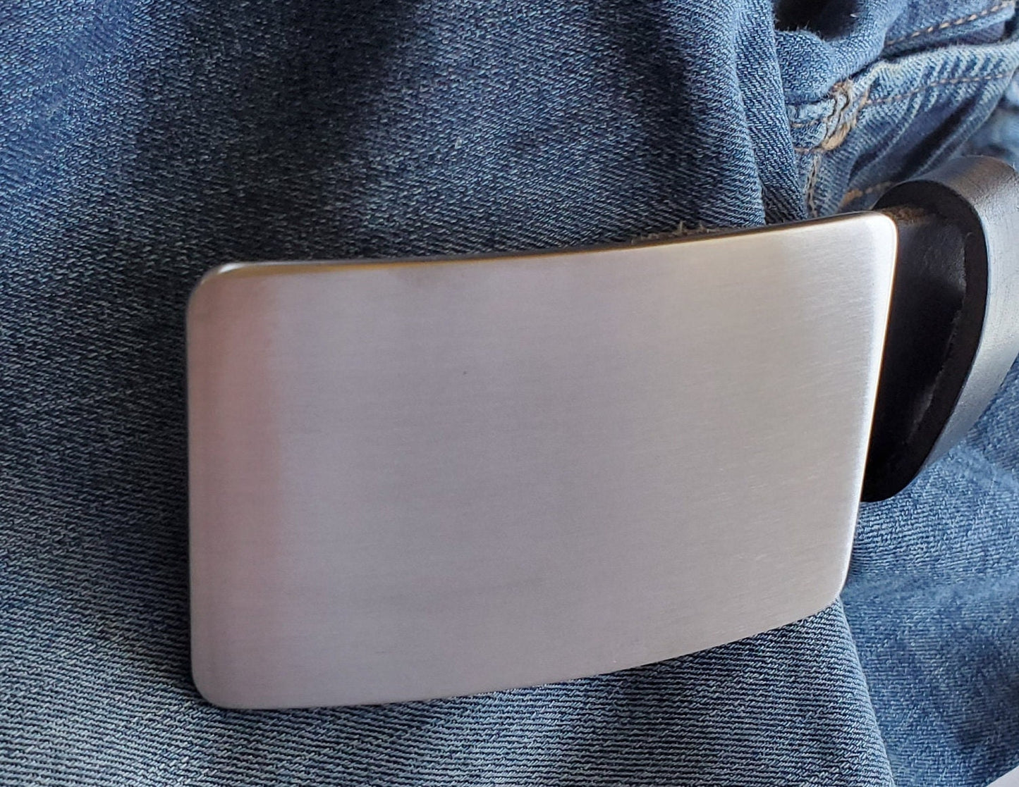 Belt Buckle fits 1-1/2" Leather Belt, Belt Buckle, Brushed Stainless Steel, Boyfriend Gift, Blue Jean Belt Buckle, Unisex Christmas Gifts