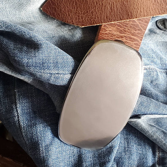 Silver Belt Buckle City Slicker Hand Forged Buckle Unisex Gift Buckle fits 1-1/2" Belt for Blue Jeans Western Belt Buckle UNISEX Rodeo Wear