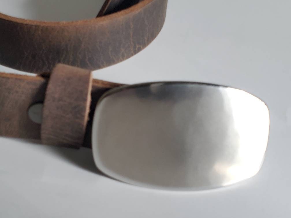Silver Belt Buckle City Slicker Hand Forged Buckle Unisex Gift Buckle fits 1-1/2" Belt for Blue Jeans Western Belt Buckle UNISEX Rodeo Wear